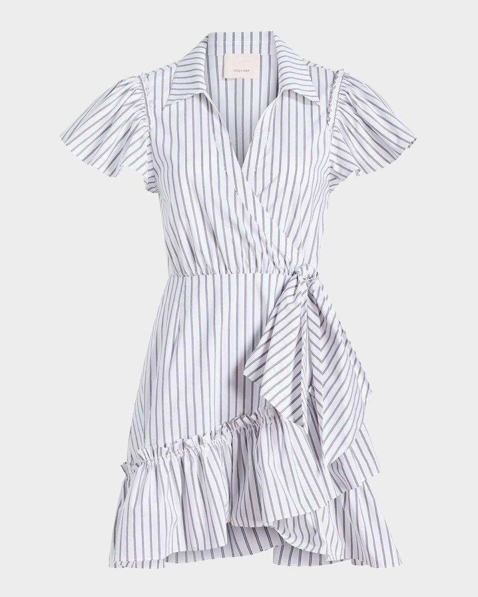 Lila Stripe Wrap Dress